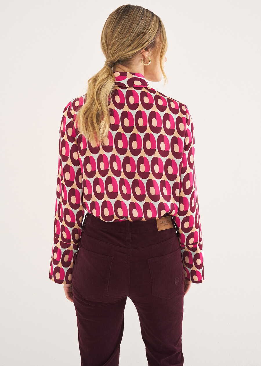Carmen wallet print shirt GRIGIO CENERE Woman , image number 3
