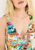 Cleo Coast print one-piece swimsuit GIALLO MANGO Woman image number 3