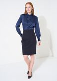 Alessia satin shirt NERO BLACKBEIGE LATTEBLU Woman image number 4
