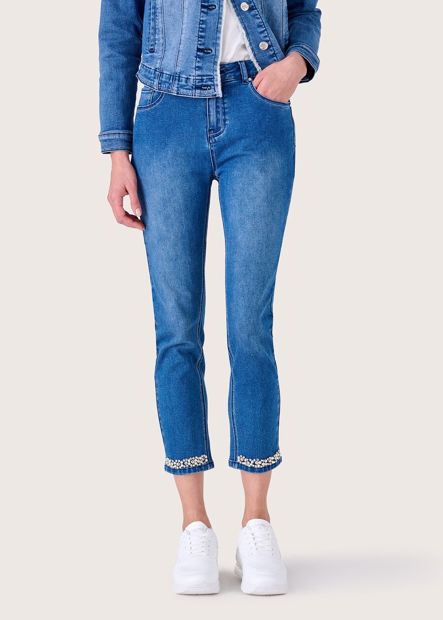Penny denim Capri trousers DENIM Woman , image number 2
