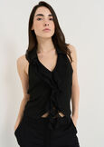 Top Tind con scollo americano NERO BLACK Donna immagine n. 1