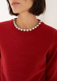 Marisol sweater with jewel detail ROSSOBEIGE LATTE Woman image number 2