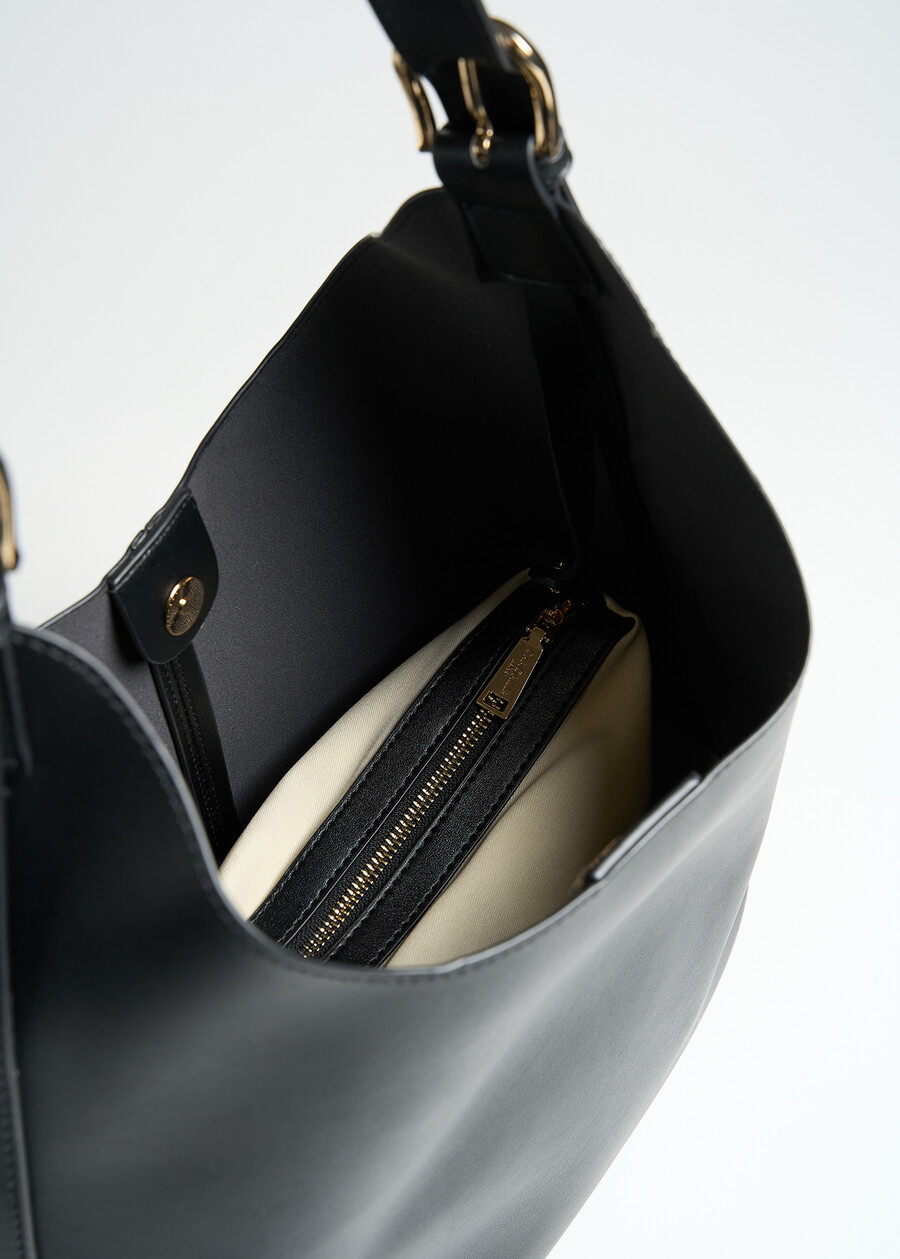Borsa a sacca Babsy in ecopelle NEROMARRONE Donna , immagine n. 5