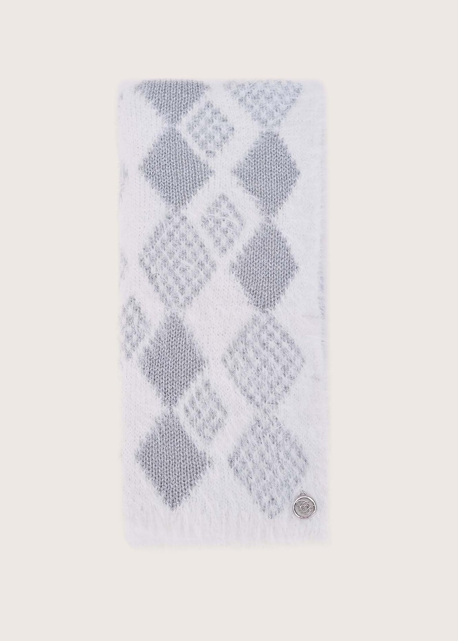 Senna scarf with lurex BIANCO WHITENERO BLACK Woman , image number 2