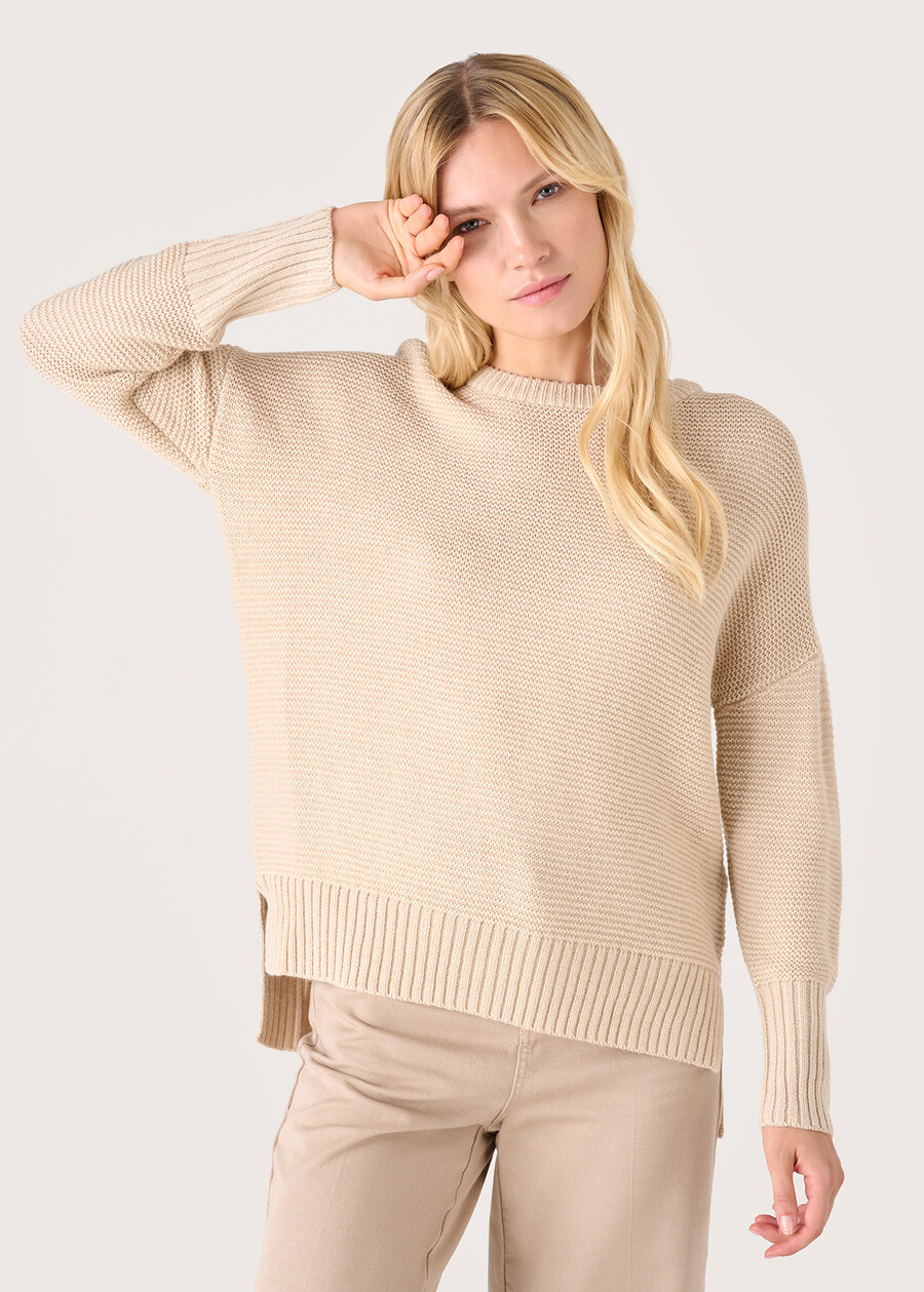 Maglia Moma scollo tondo BEIGE ECRU Donna , immagine n. 1
