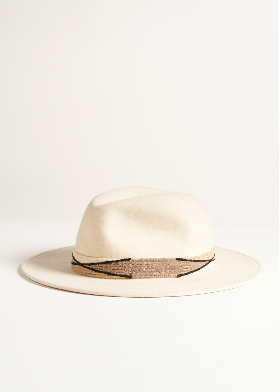Chiara wide-brim wool hat BEIGE LATTE Woman , image number 3