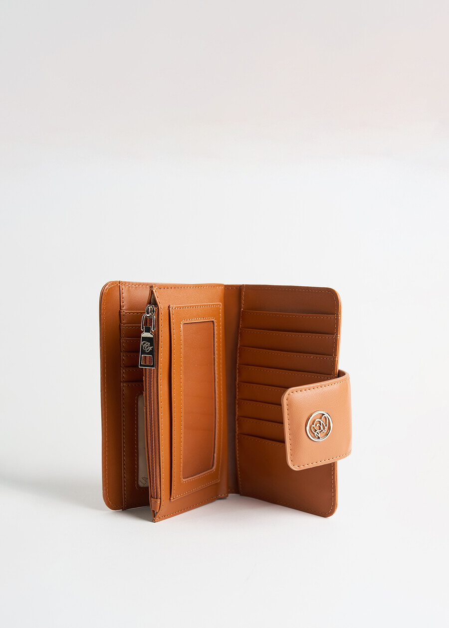 Path-A perforated faux leather wallet MARRONE Woman , image number 4