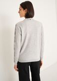Margot half-neck sweater with rhinestones GRIGIO PERLA Woman image number 4