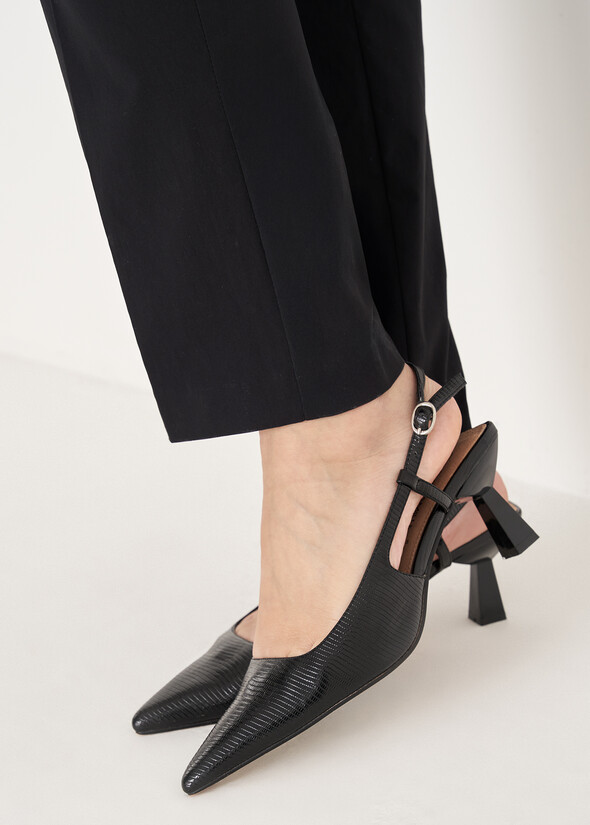 Snake slingback shoe NERO BLACK Woman null