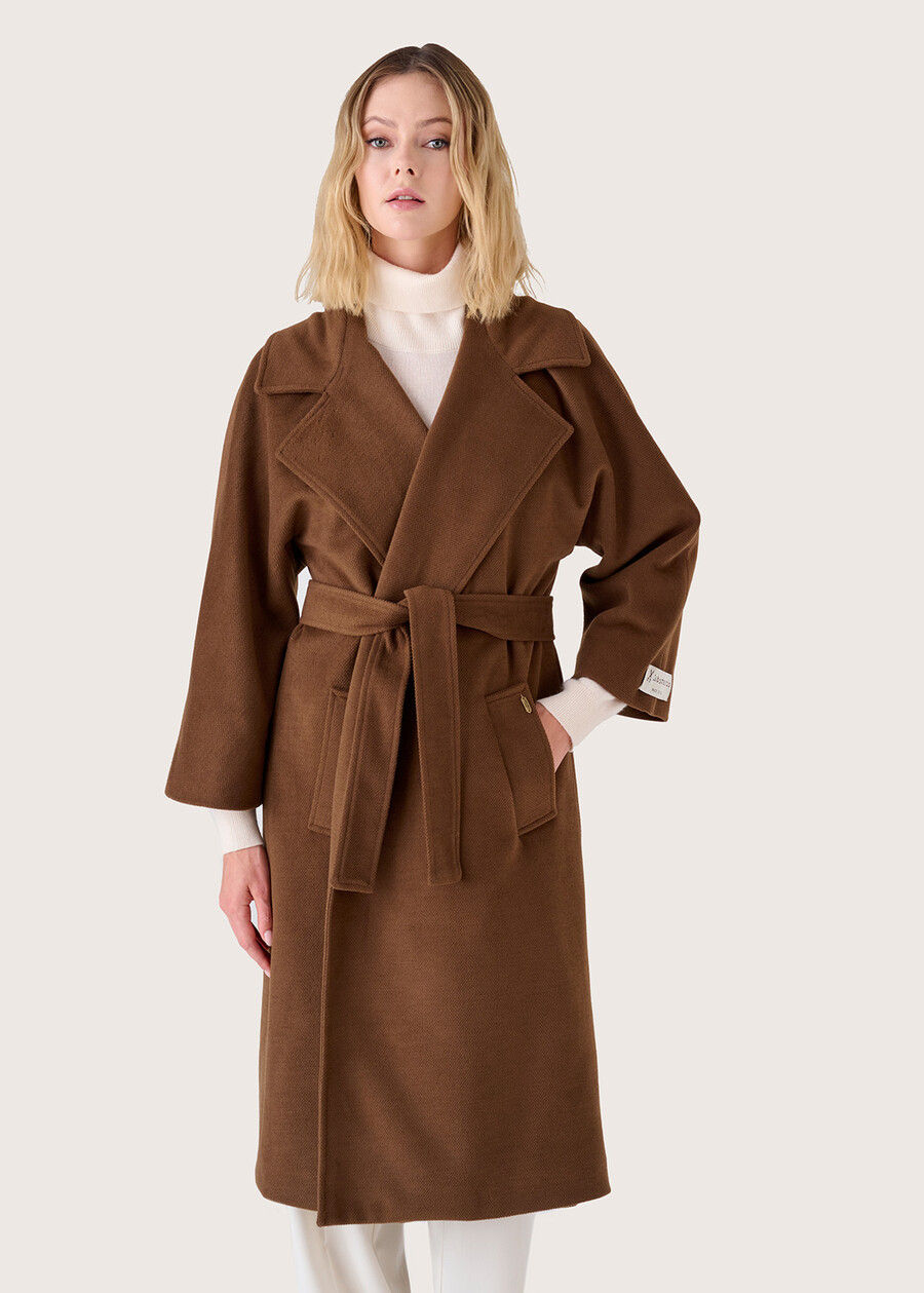 Cleope brown woolen coat MARRONE JAVA Woman , image number 3