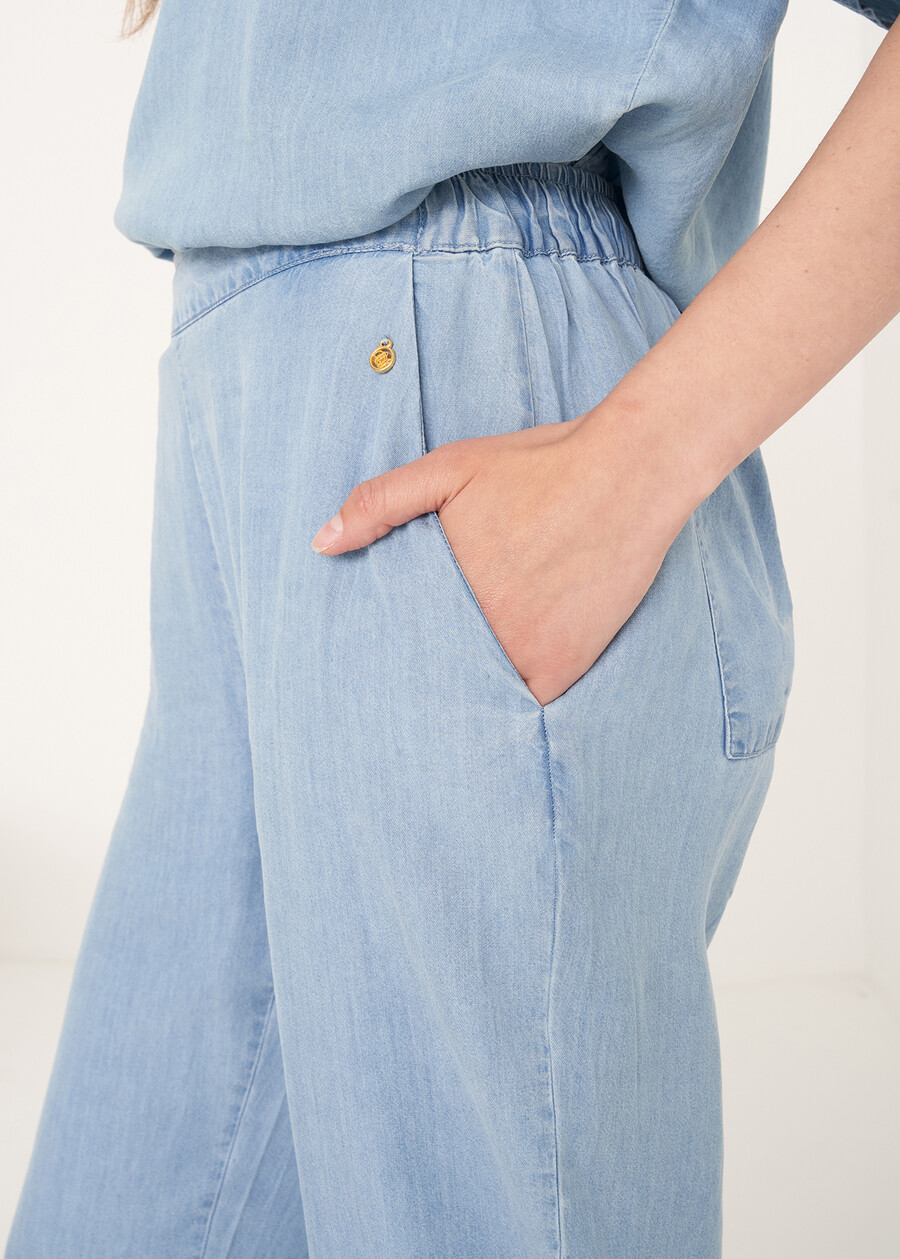 Pantaloni Poke effetto denim DENIM MEDIUM DENIM Donna , immagine n. 3