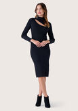 Miami knitted dress NERO BLACK Woman image number 2