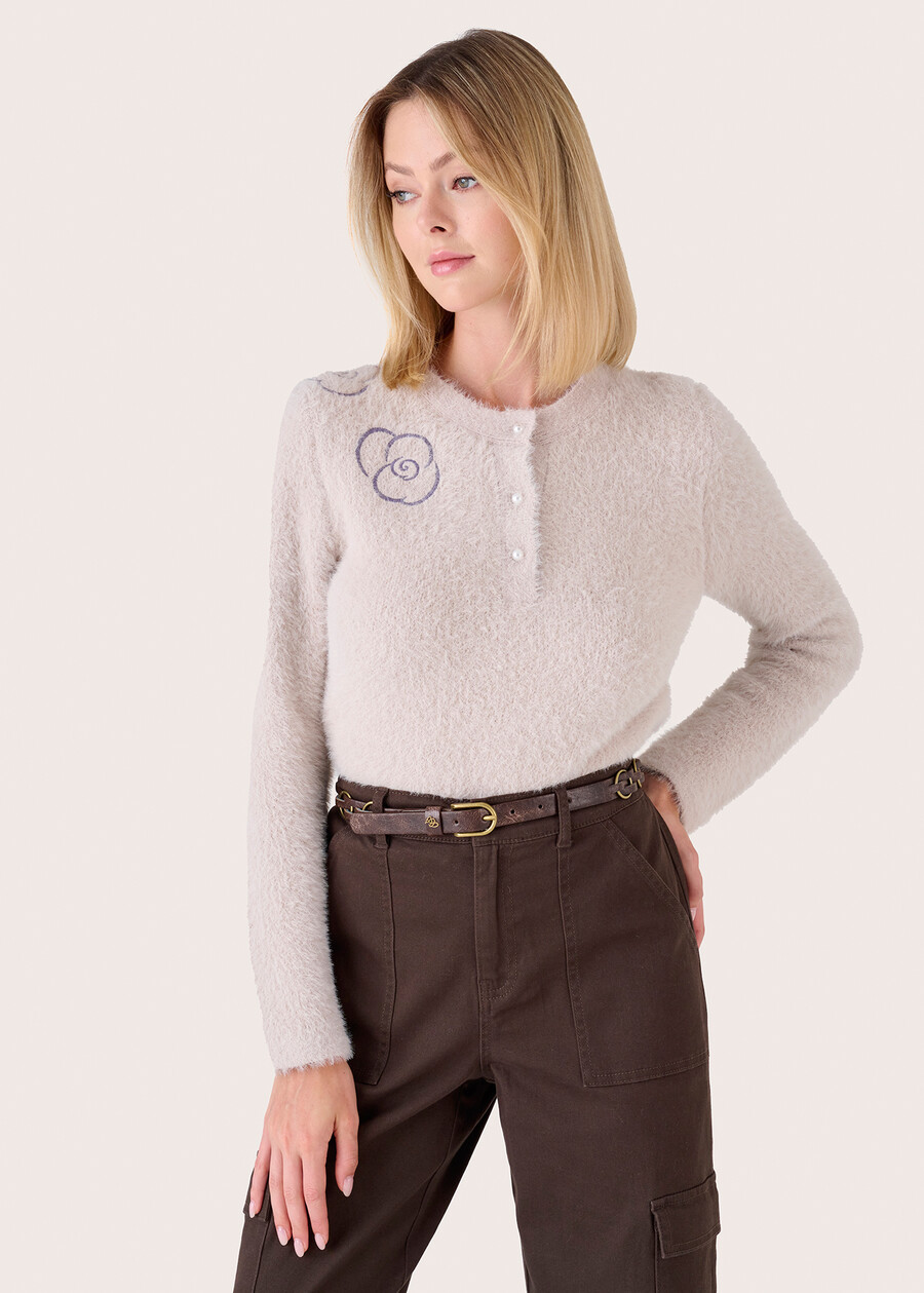 Maglia Macra girocollo BEIGE CREAM Donna , immagine n. 2
