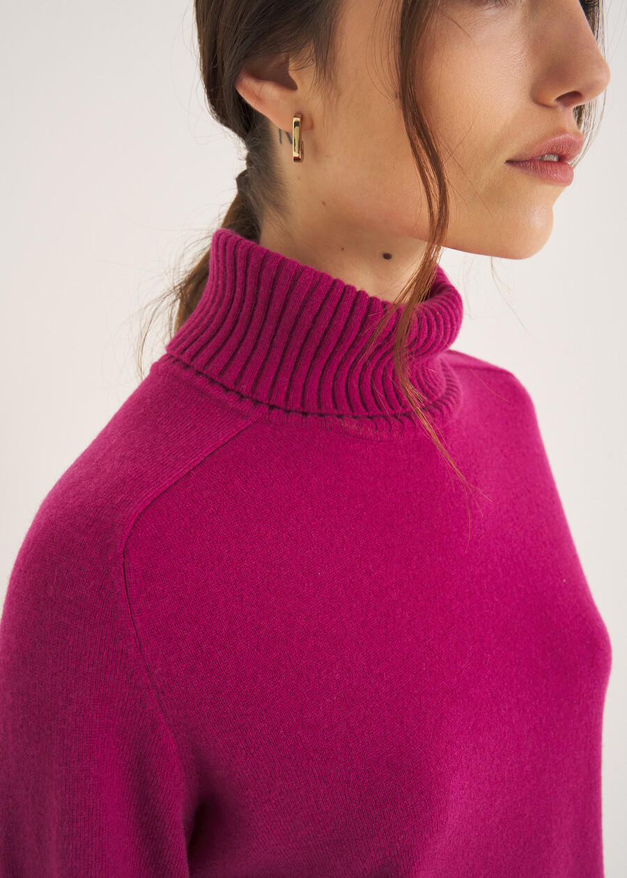 Marylin pure wool sweater ROSSO MAGENTAVERDE PAVONE Woman , image number 2