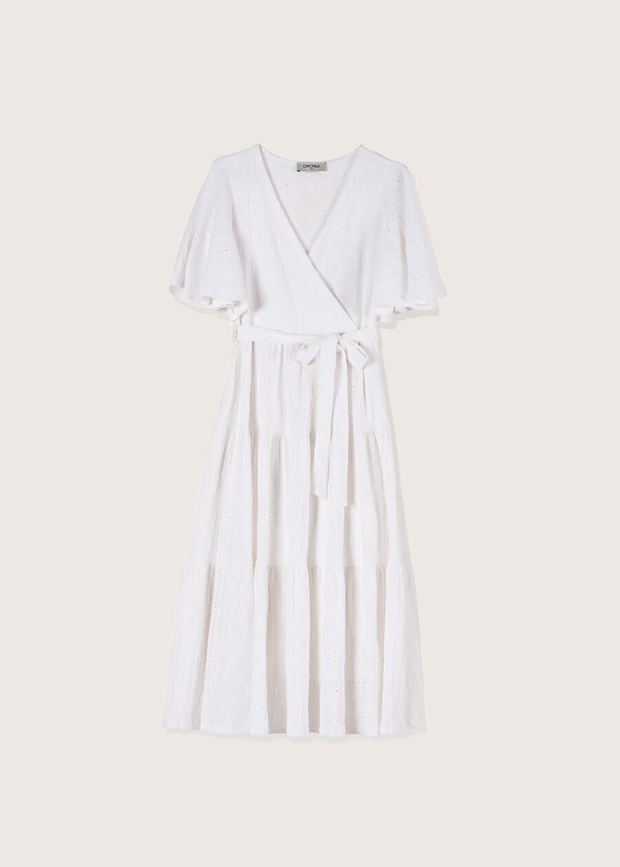 Abito lungo Albert effetto Sangallo BIANCO Donna , immagine n. 4