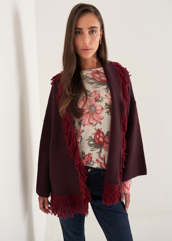 Mantella Micaela con frange Mantella Micaela con frange VIOLA VINACCIA Donna null