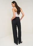 Pantalone Paggy gessato gamba ampia NERO BLACK Donna immagine n. 5