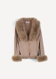 Colett cardigan with faux fur NERO BLACKGOLD Woman image number 6