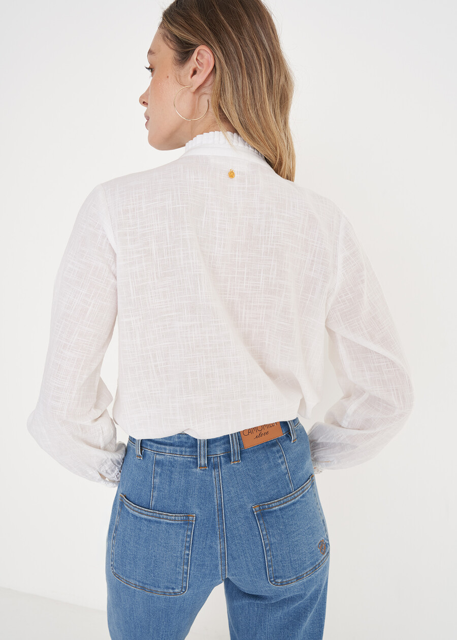 Camicia Cataya 100% cotone BIANCO WHITE Donna , immagine n. 4