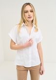 Camicia Cary in cotone elasticizzato BIANCO WHITEBLU AVION Donna immagine n. 1