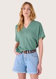 T-shirt Sonia 100% lino VERD ECOBEIGE SAFARI Donna immagine n. 1