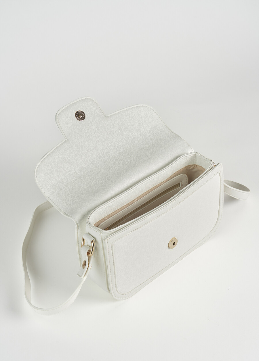 Tracolla Breona Big in ecopelle BIANCO WHITEBLUE OLTREMARE  Donna , immagine n. 2