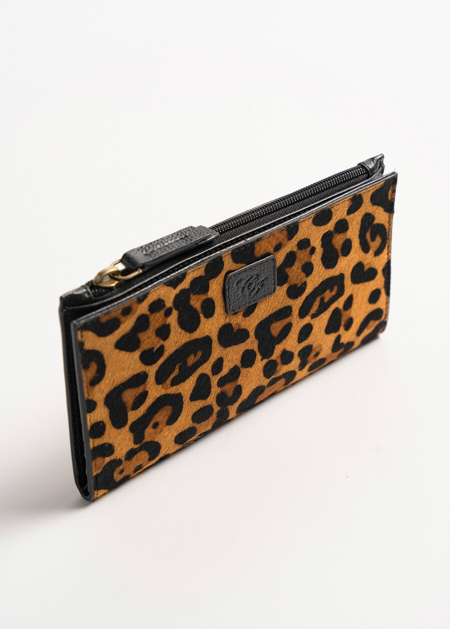 Portafogli Phonex-A in 100% vera pelle cavallino NERO BLACK Donna , immagine n. 2