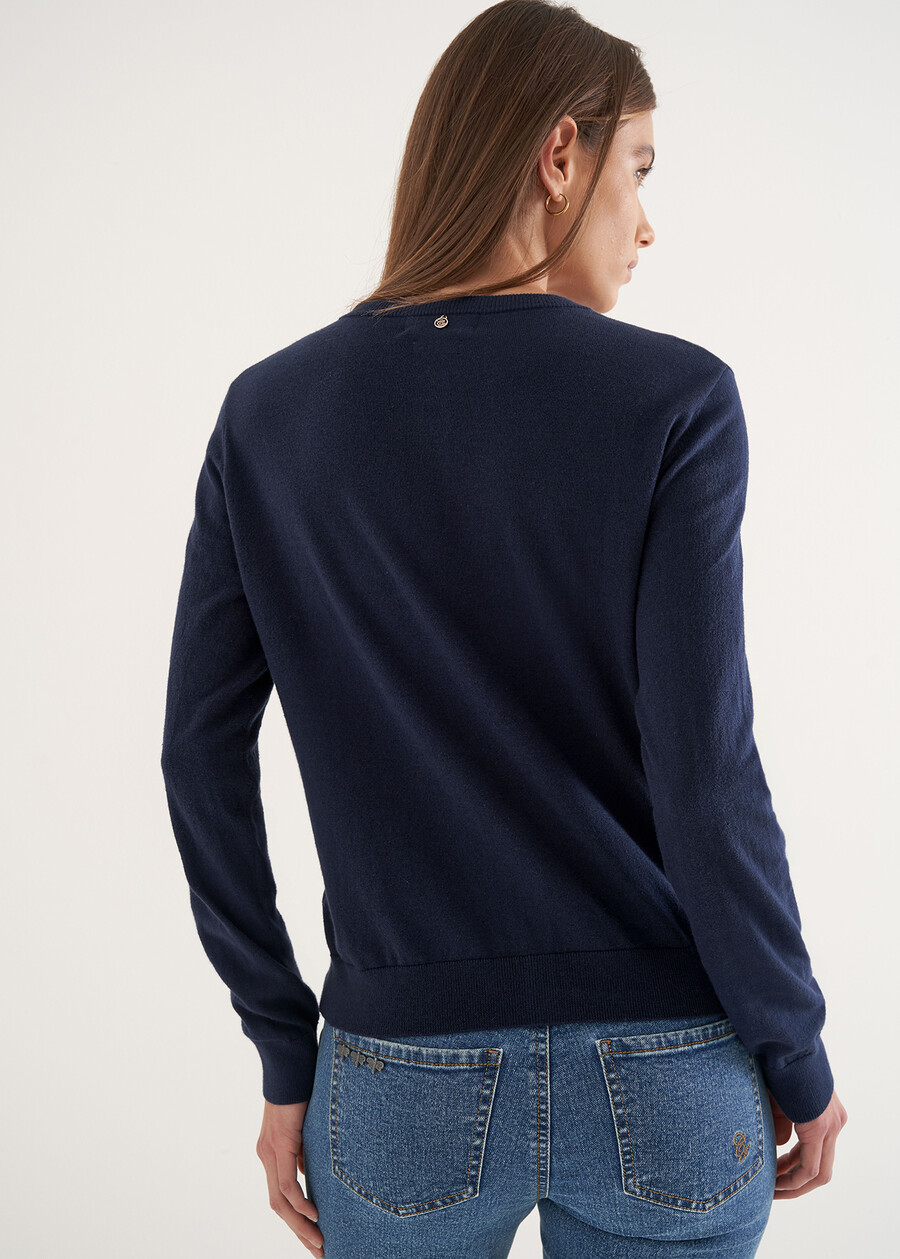 Cardigan Cassel in cotone e seta BLUBIANCO BURRO Donna , immagine n. 3