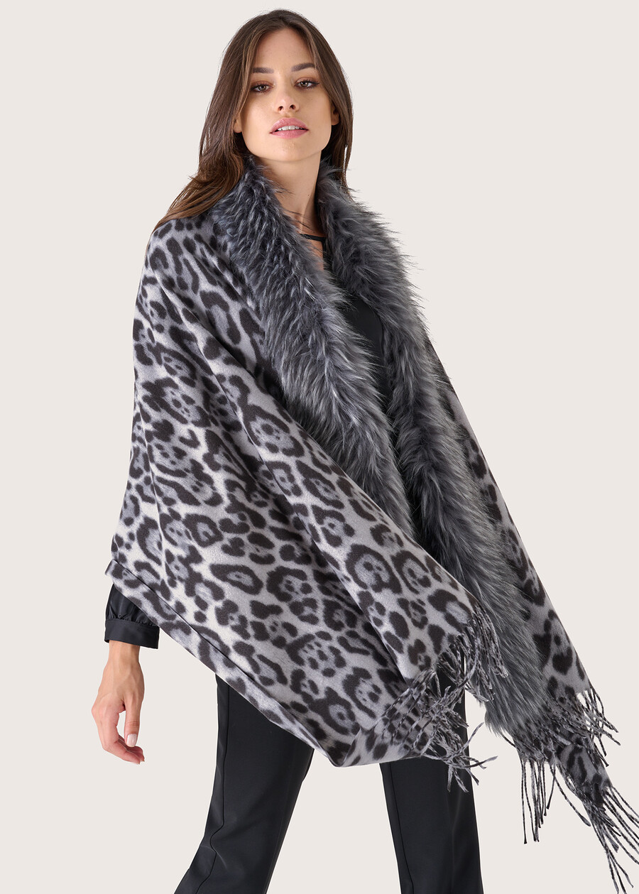 Mantella Macy stampa animalier GRIGIO DARKGREYBEIGE CAMMELLO Donna , immagine n. 1