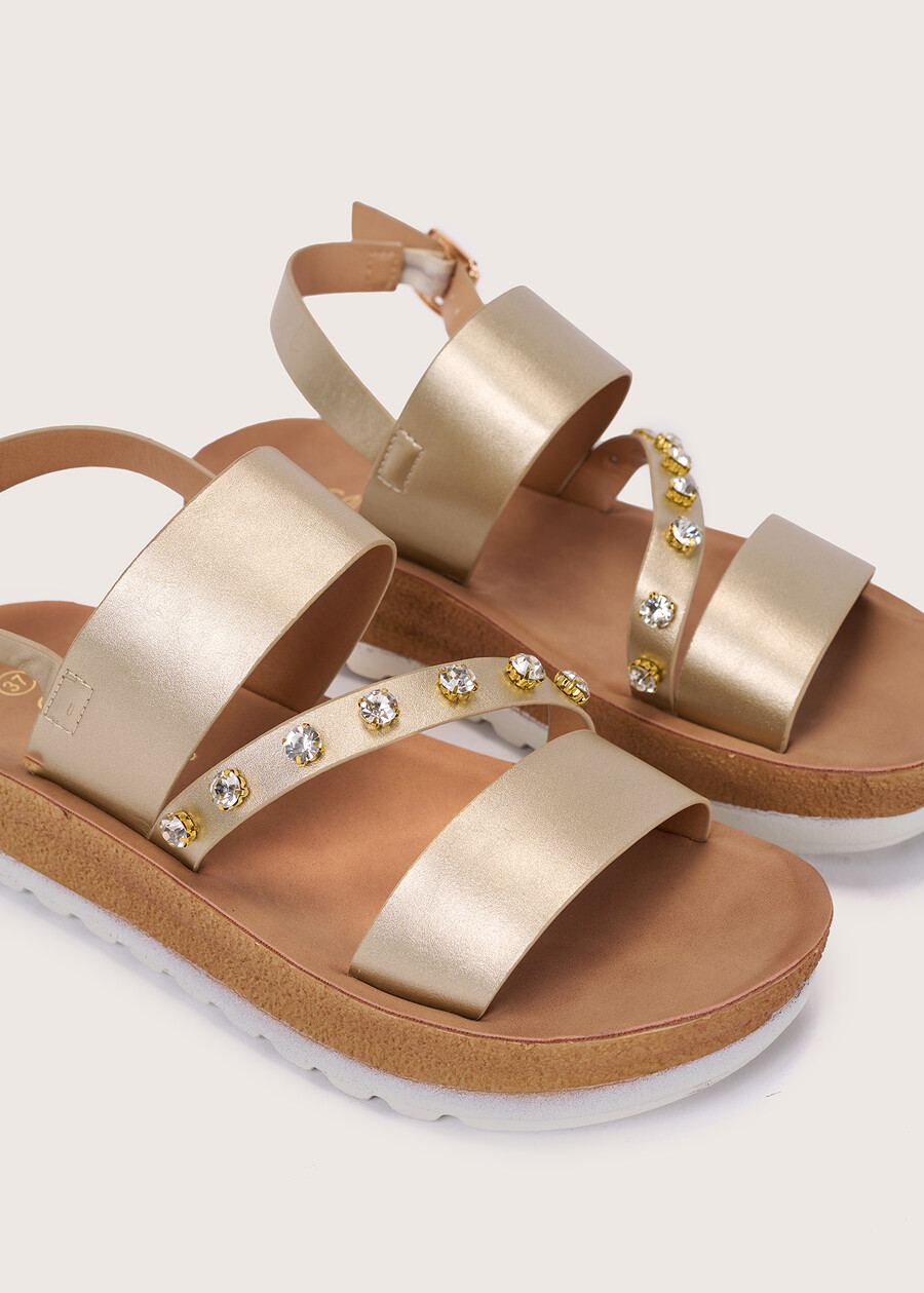 Steila sandal with strass GOLD Woman , image number 2