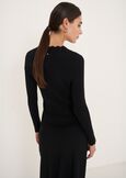 Cher cardigan with pearl-effect buttons NERO BLACK Woman image number 3