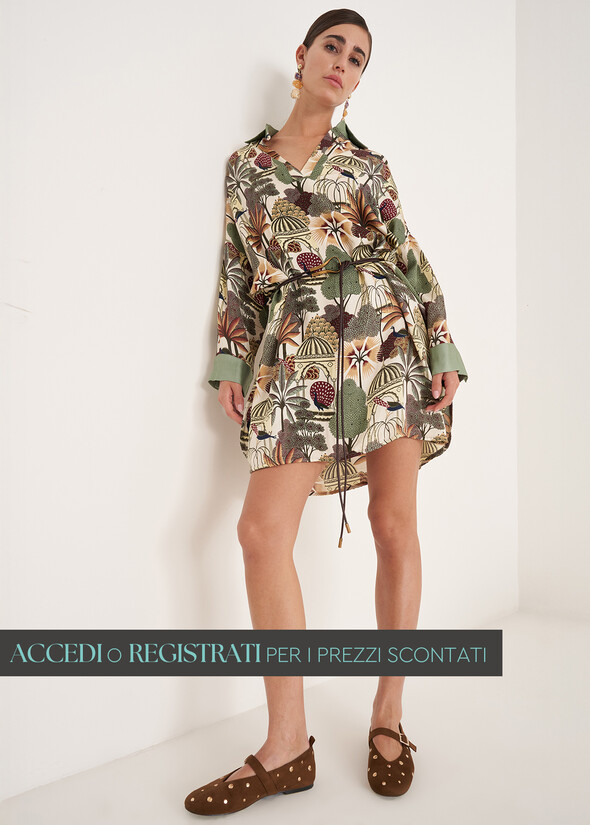 Abito a camicia Cady fantasia VERDE Donna null