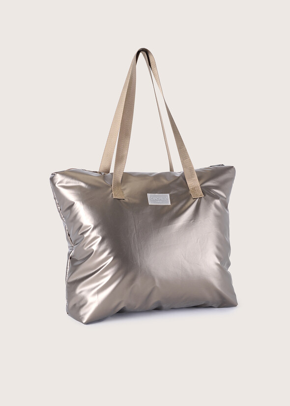 Borsa shopping Bamori in nylon GRIGIO GUN METALBLU LAGUNABLUE COLONIALMARRONE BRONZE Donna null