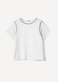 T-shirt Stuzy Ricamo a Mano BLUBIANCO WHITE Donna immagine n. 5