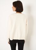 Coy cardigan with pearl details BIANCO BURRO Woman image number 3
