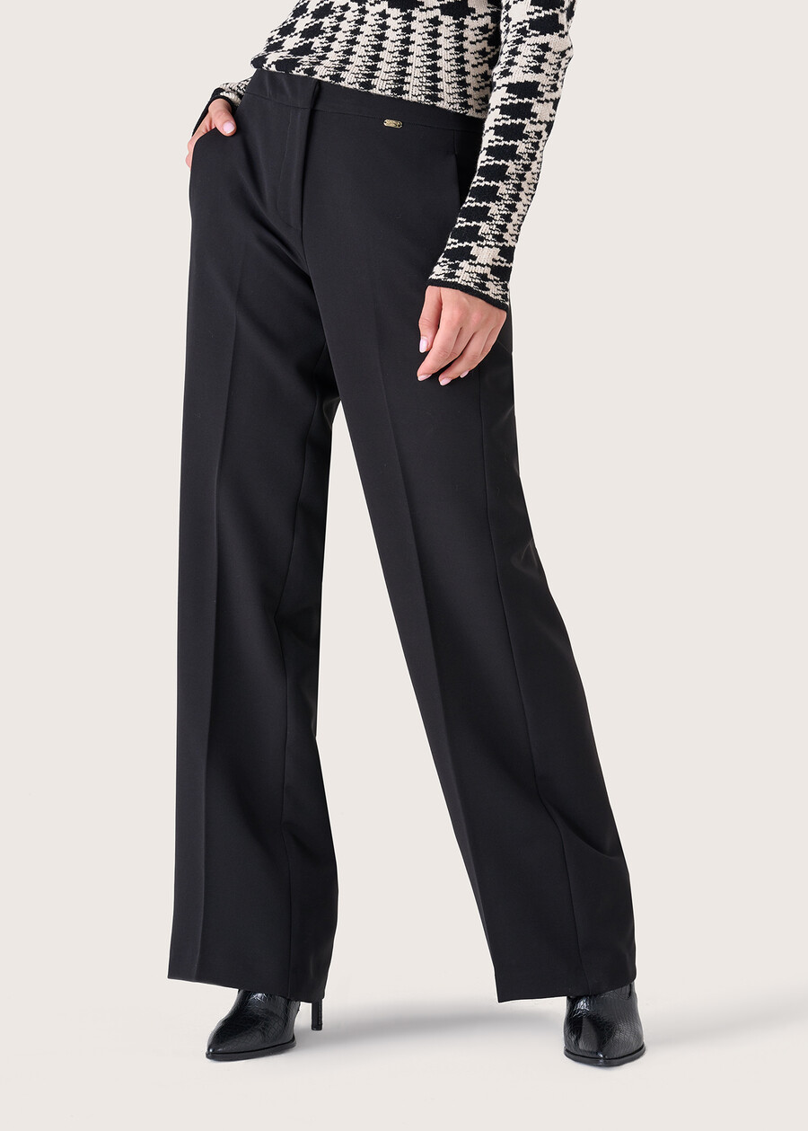 Giorgia palazzo trousers NERO BLACKMARRONE VISONE Woman , image number 3