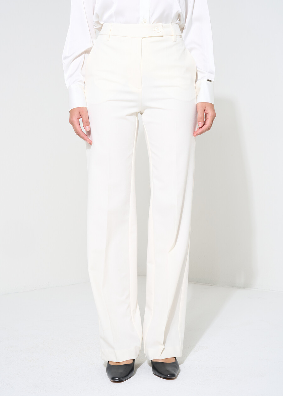 Pantaloni Giorgia ampi bi-stretch NERO BLACKBEIGE GESSOBLU Donna , immagine n. 3