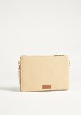 Paras eco-leather and straw wallet BEIGE Woman image number 2
