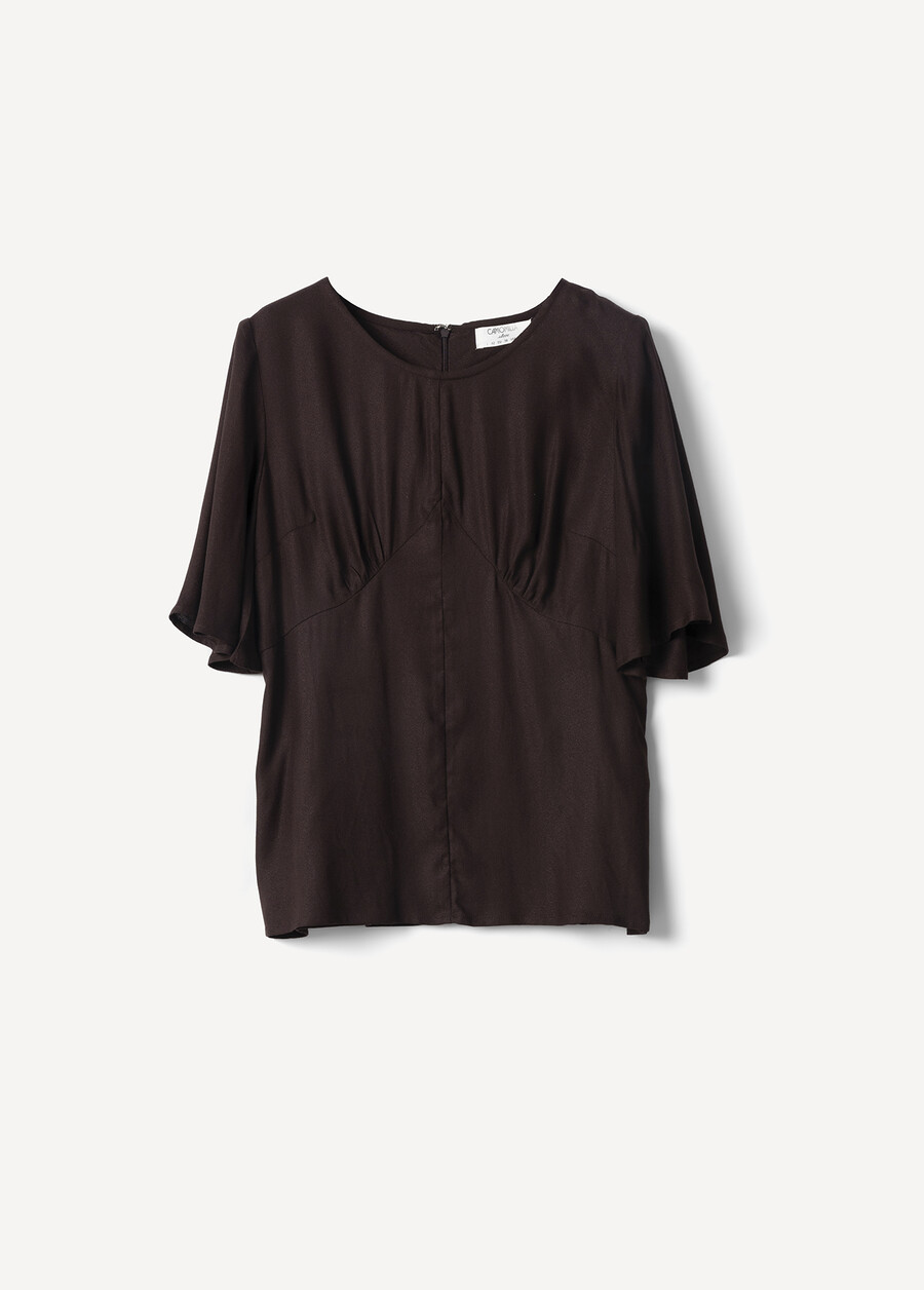 Blusa Bally In 100% Viscosa MARRONE JAVABIANCO BURRO Donna , immagine n. 5