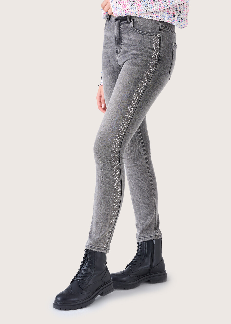 Pantalone Daniel in denim di cotone GREY DENIM Donna , immagine n. 2