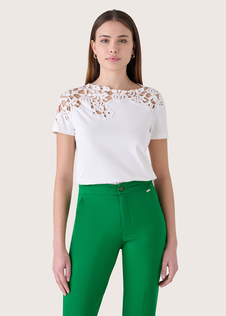 T-shirt Suri in cotone BIANCO WHITE Donna , immagine n. 1