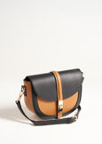 Bonye-A bicolor faux leather crossbody NERO BLACK Woman image number 1