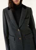 Glenda wool blazer with velvet details NERO BLACK Woman image number 3