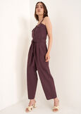 Pantaloni Penty in misto lino VIOLA MELANZANABIANCO BURRO Donna immagine n. 1