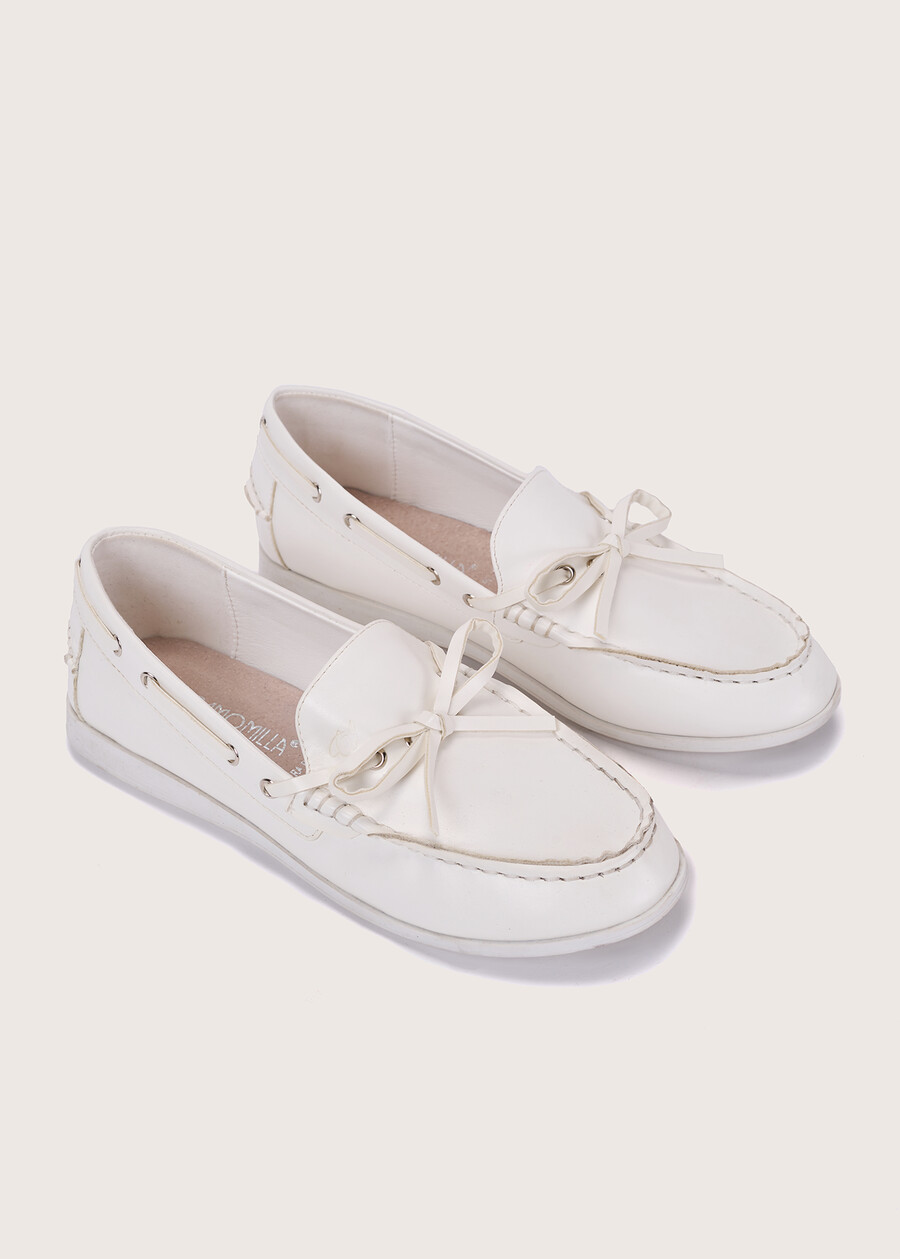 Sabina eco-leather low moccasin BIANCO Woman , image number 1