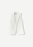Gilet Gile Monopetto Con Tasche BIANCO WHITENERO BLACK Donna immagine n. 5