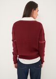 Clod sequin cardigan ROSSO CHIANTI Woman image number 3