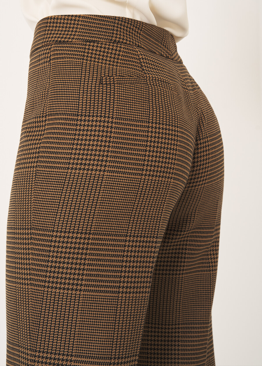 Pantalone Giorgia-H a quadri MARRONE TERRA Donna , immagine n. 3