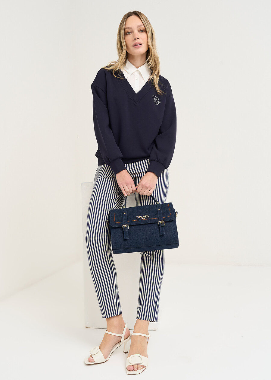 Felpa Fabiola effetto doppiocapo BLU Donna , immagine n. 4