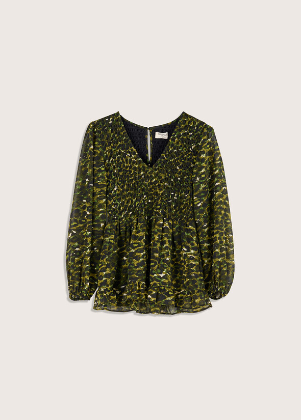 Blusa Calys stampa animalier VERDE MUSCHIO Donna null